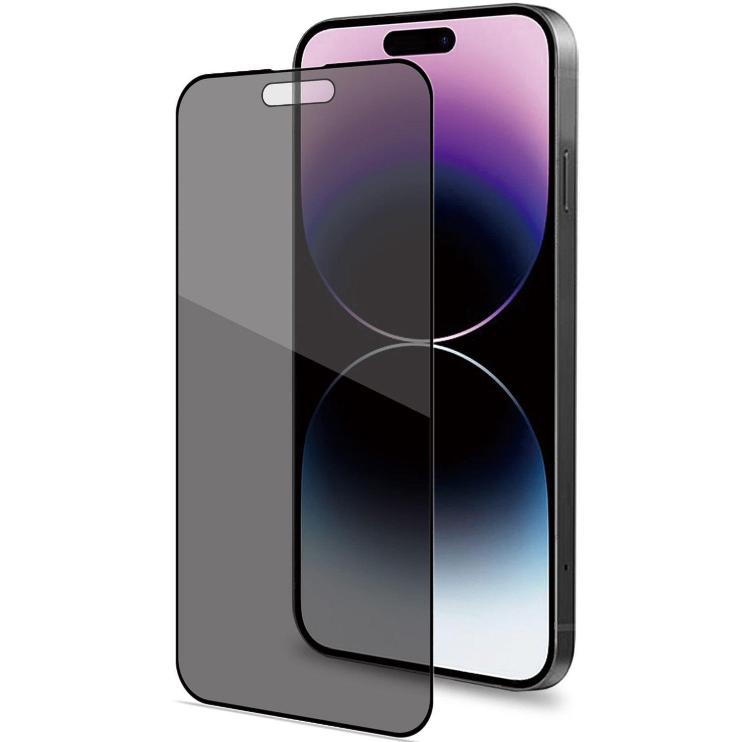 Privacy Screenprotector Gehard glas iPhone 15 Pro Max
