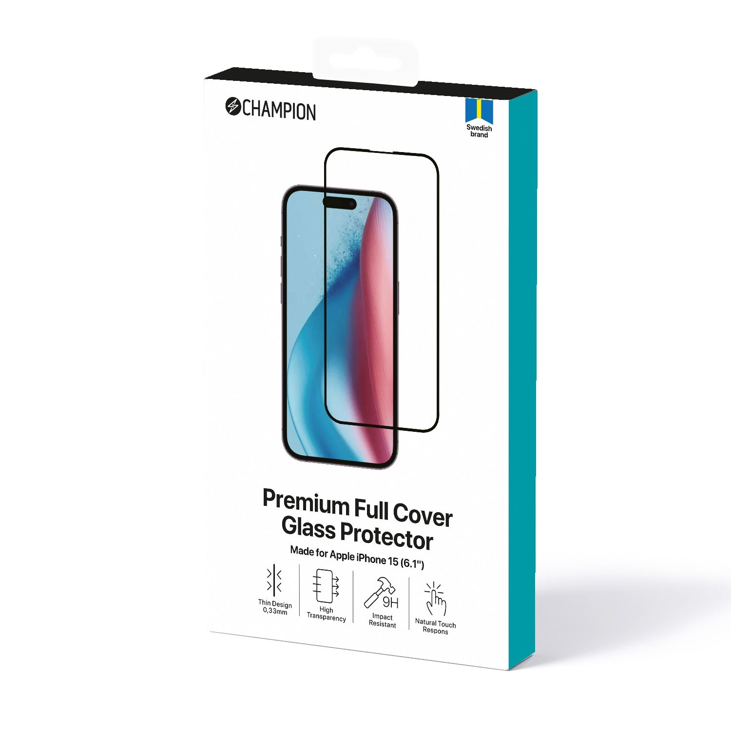 Screenprotector iPhone 16 / 15 Zwart