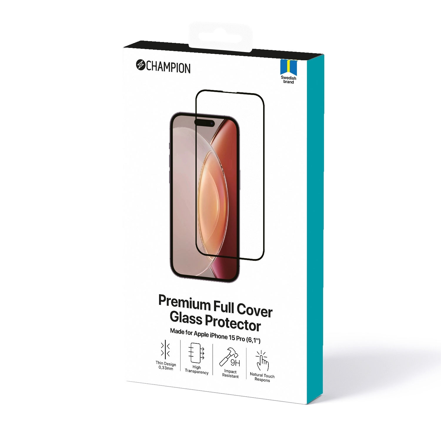 Displayschutz iPhone 15 Pro Schwarz
