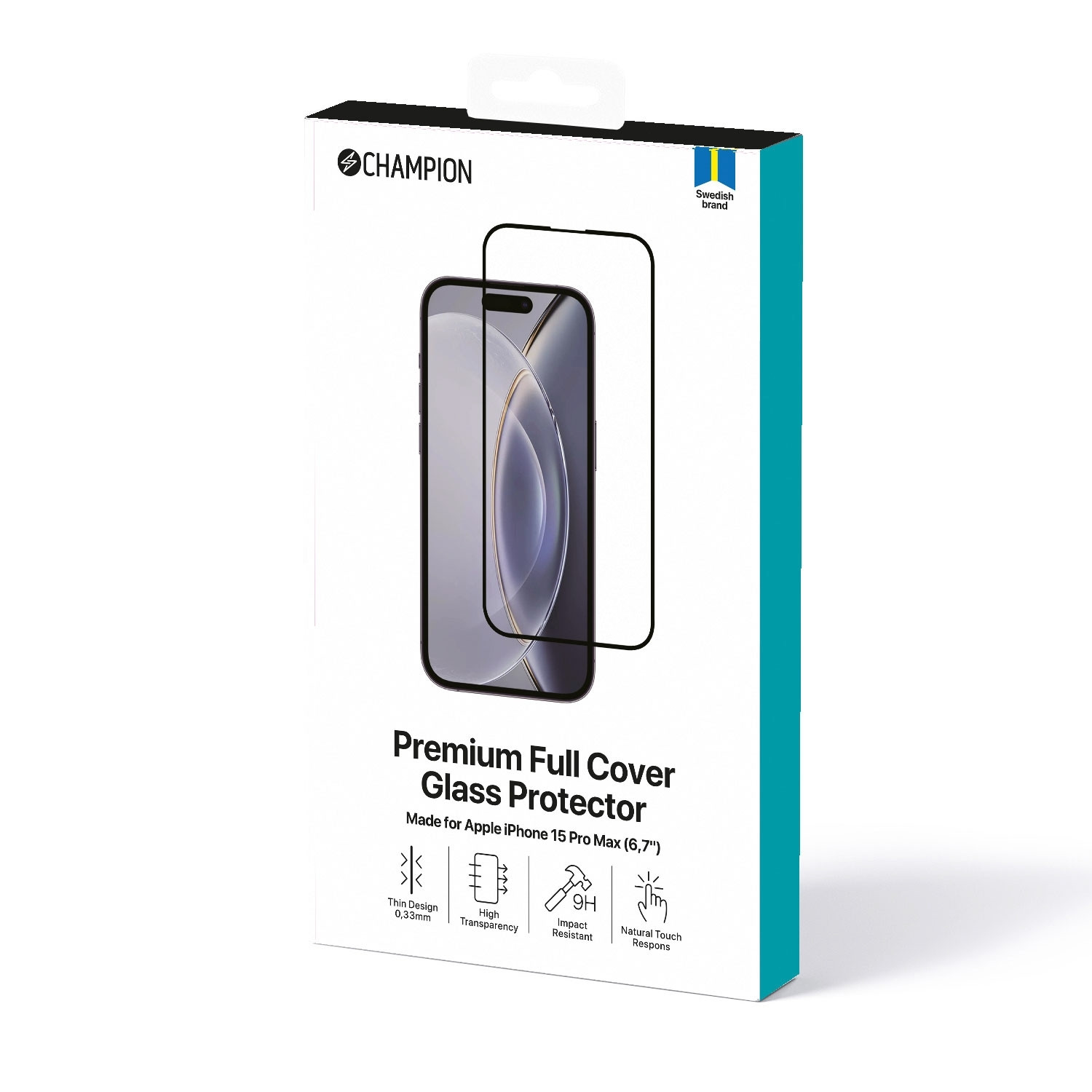 Protector de pantalla iPhone 15 Pro max Negro