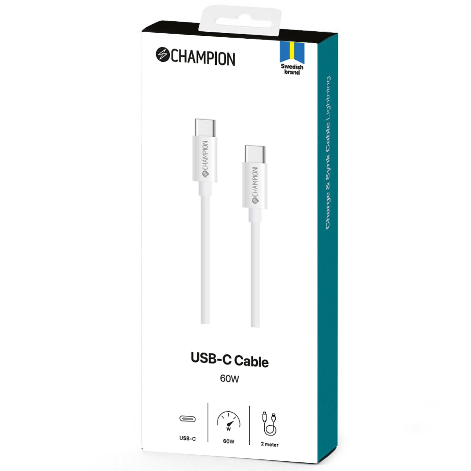 USB-C Kabel 60W 2m Wit