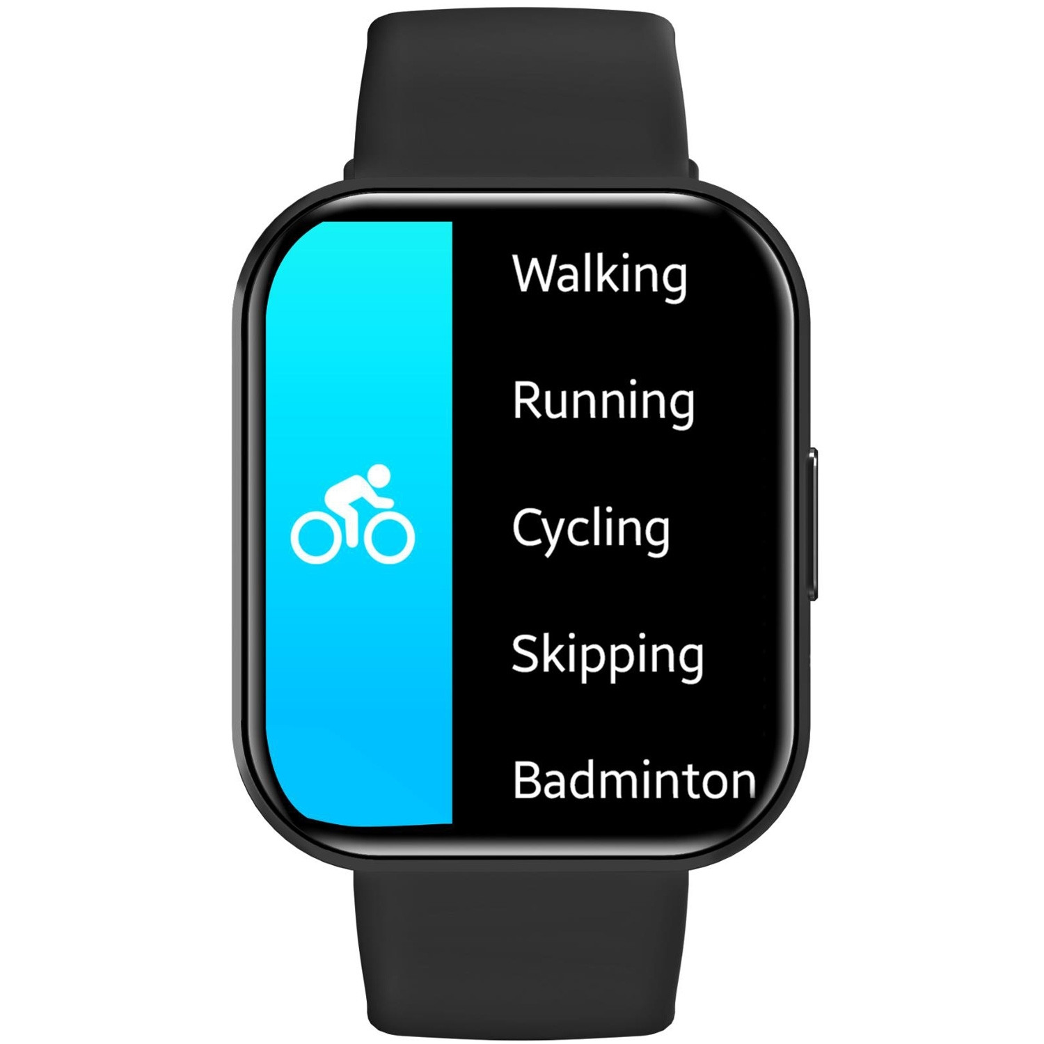 Trainerwatch2 Smartwatch with rectangular dial Black