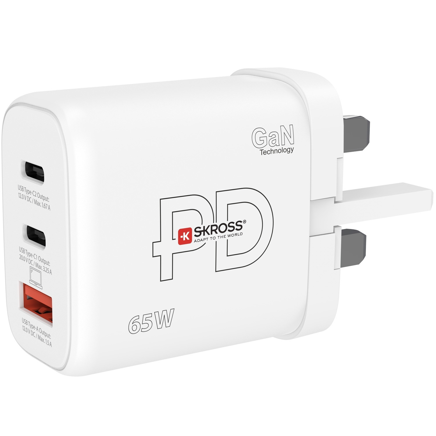 Oplader VK enz. 2xUSB-C PD + 1xUSB-A GaN 65W