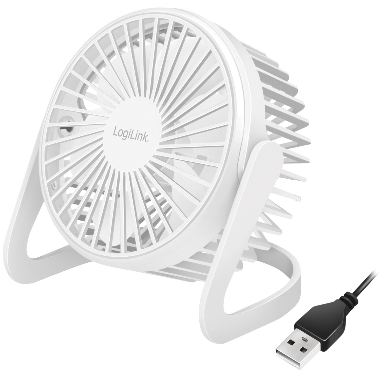 USB ventilátor Ø12,7 cm Biela