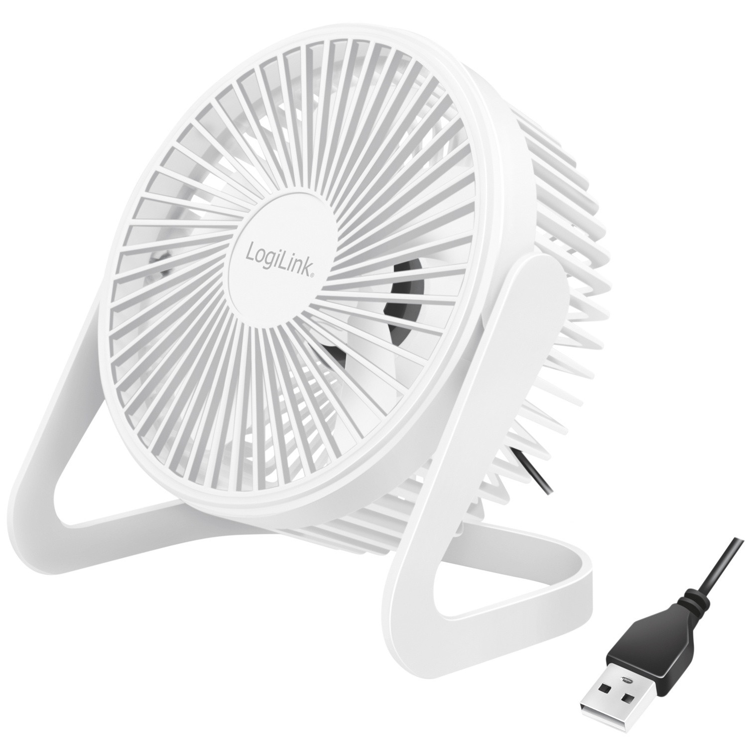 USB-ventilator Ø15,24 cm Wit