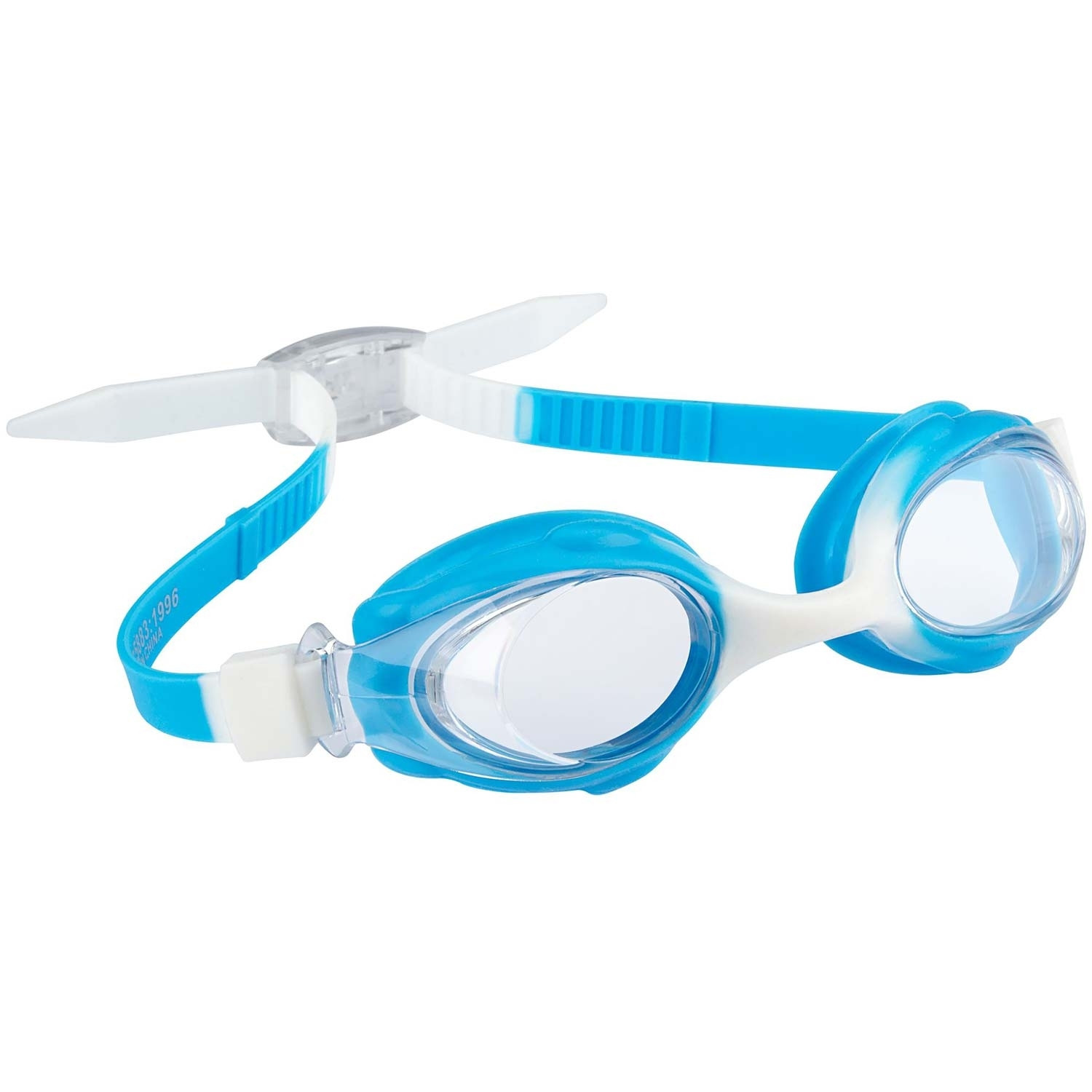 Zwembril Easy strap Blauw/wit Junior