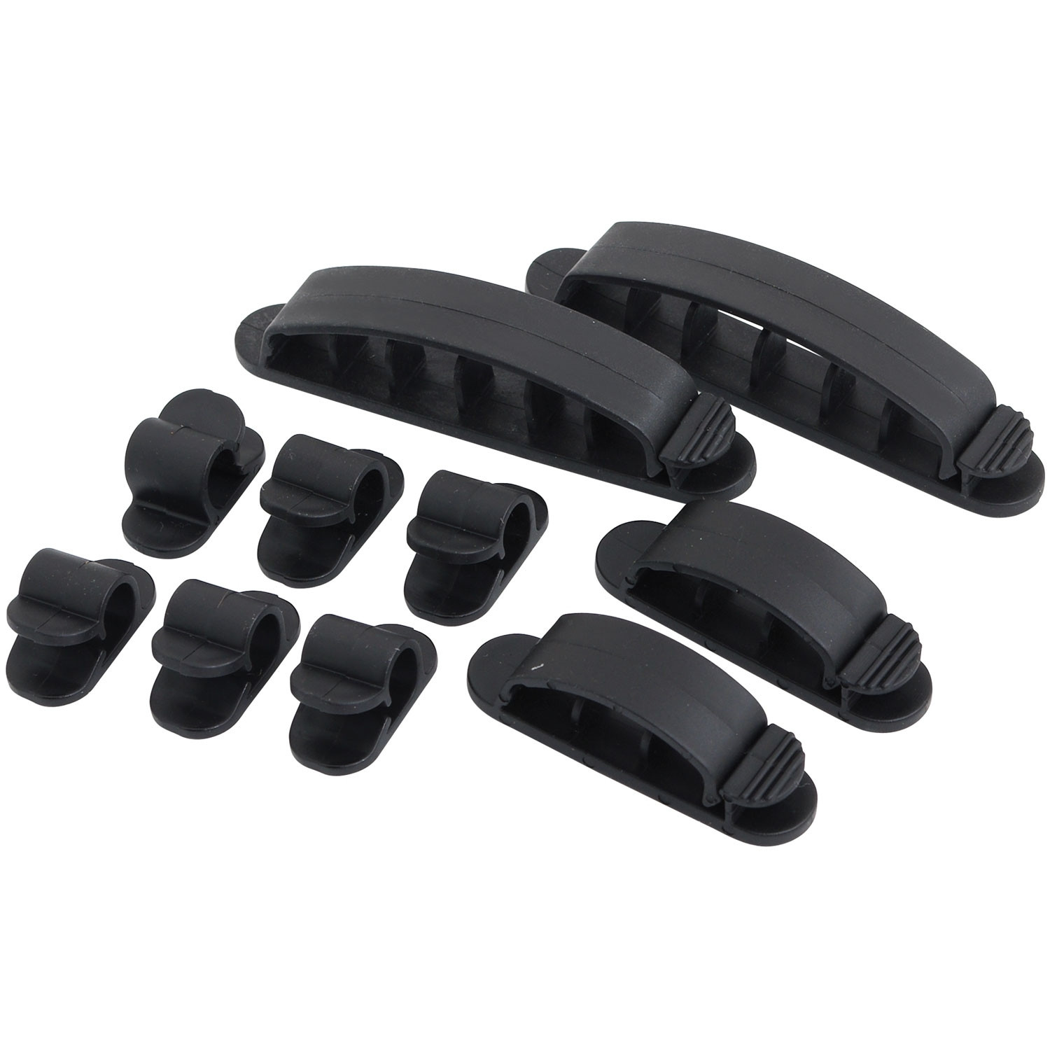 Kit gestione cavi 10 parti autoadesive