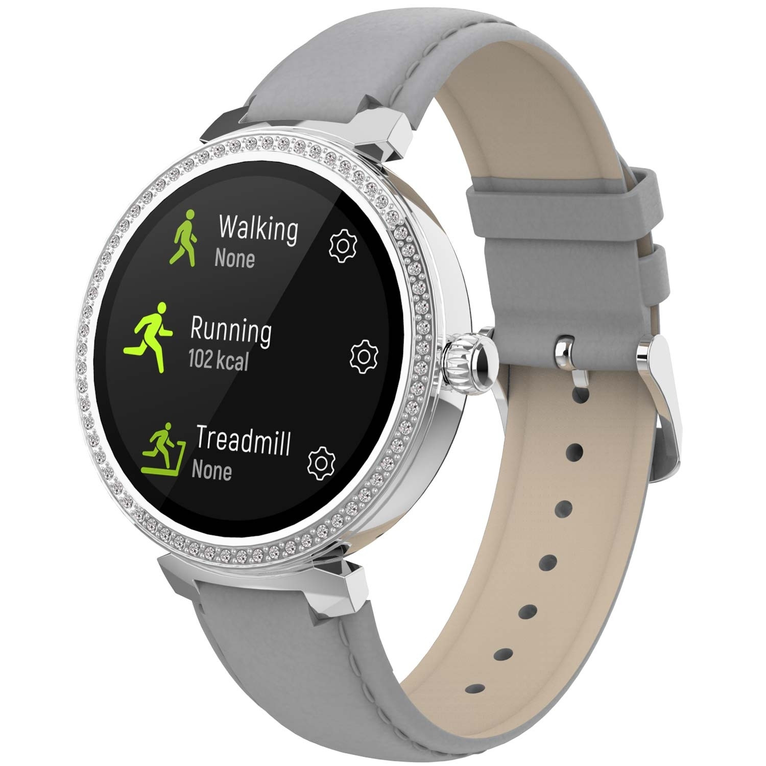 SWC-342GR Bluetooth-Smartwatch mit Herzfrequenz- und Blutsauerstoff...