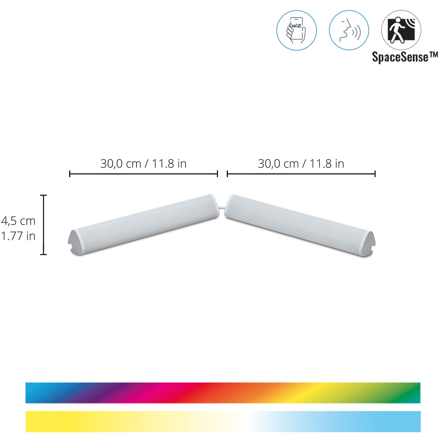 WiFi-Lichtleiste RGB 2er-Pack
