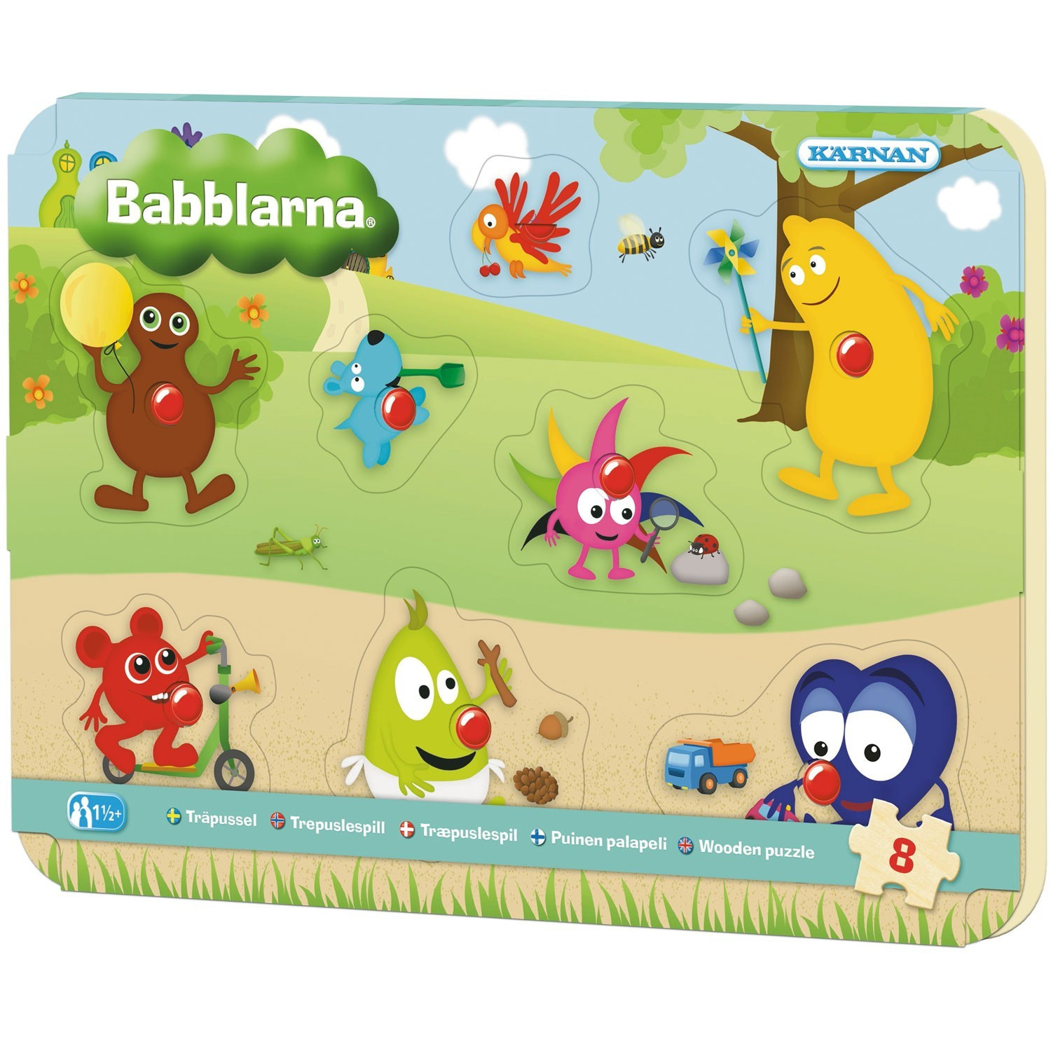 Quebra-cabeça de botões Babblers 8 peças