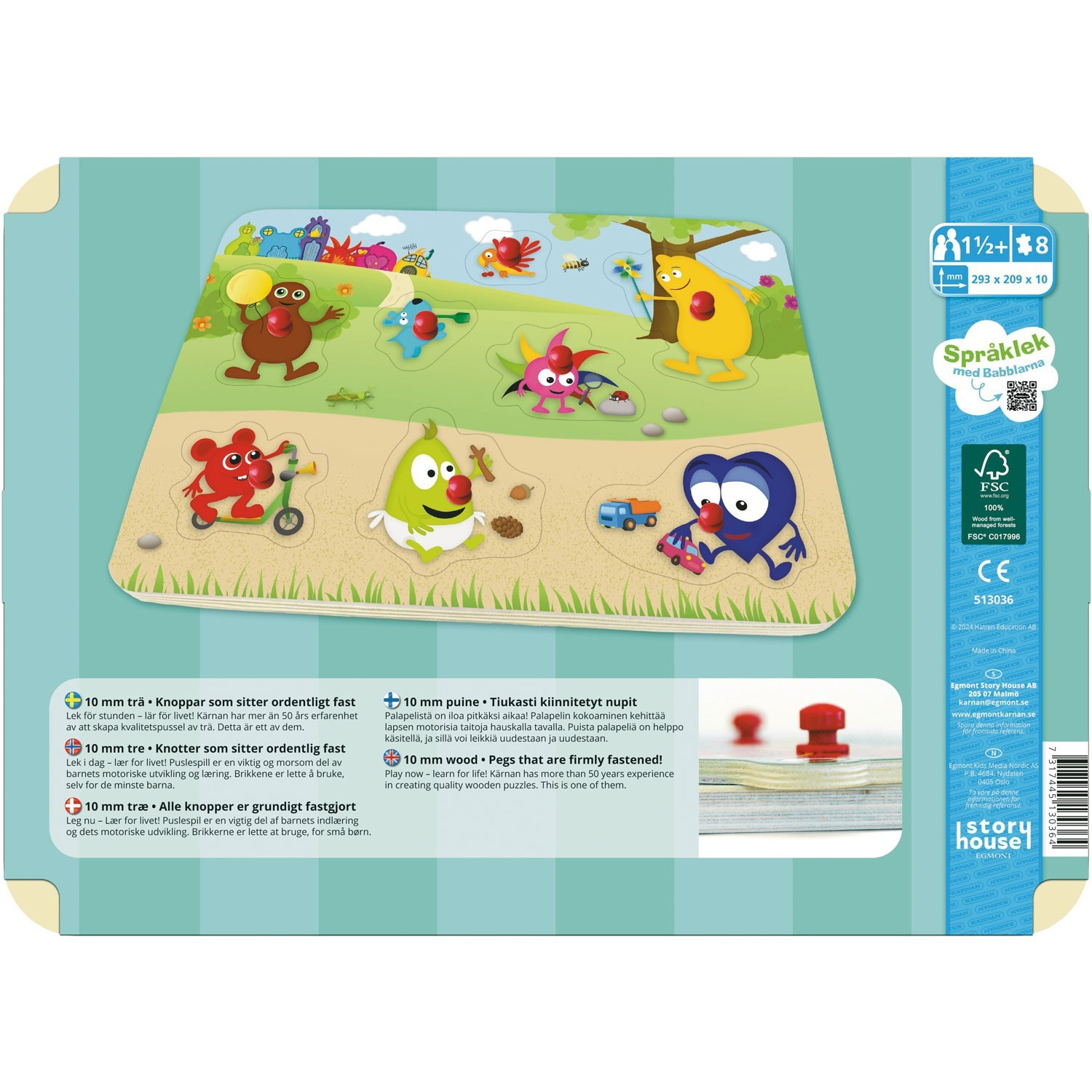 Knopfpuzzle Babblers 8 Teile