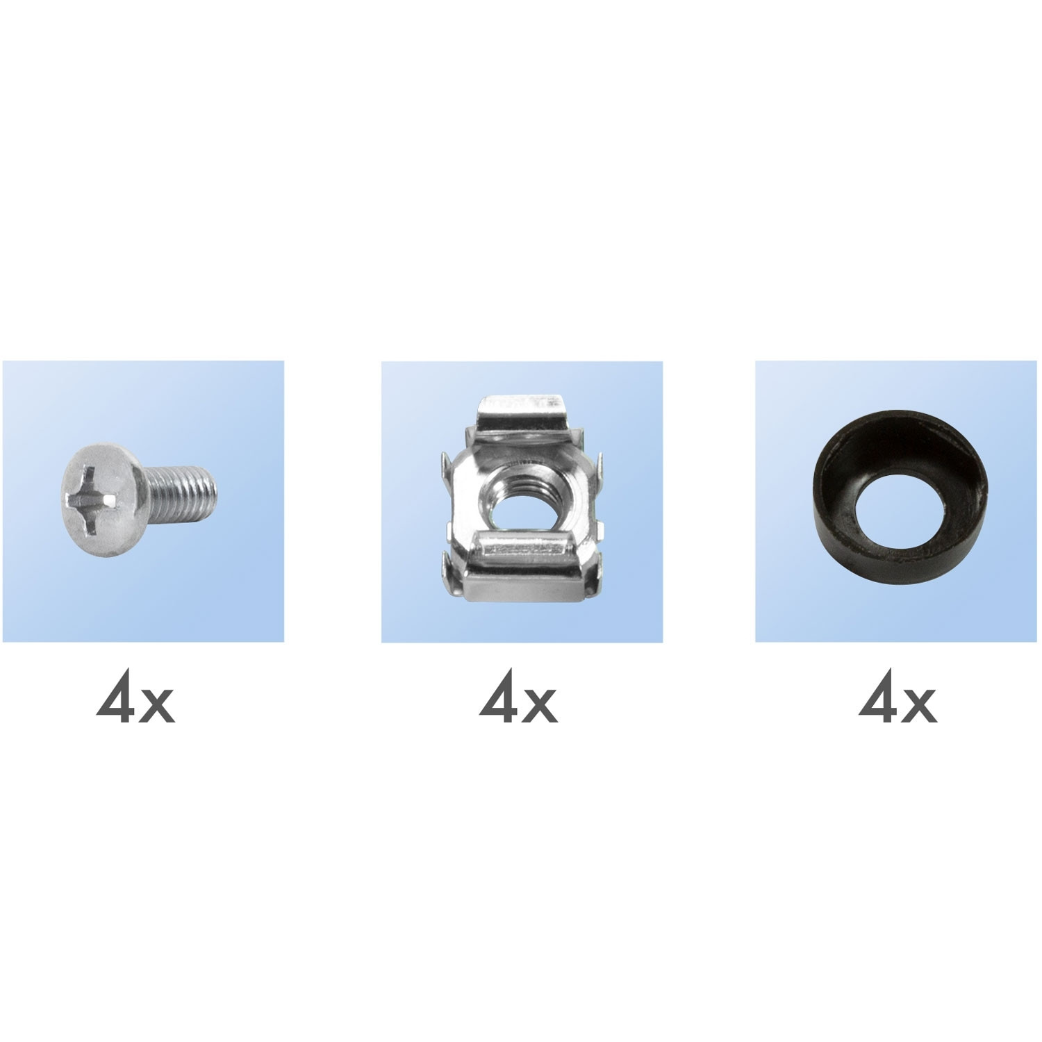 8-way branch socket with switch for 19" rack U1 Black