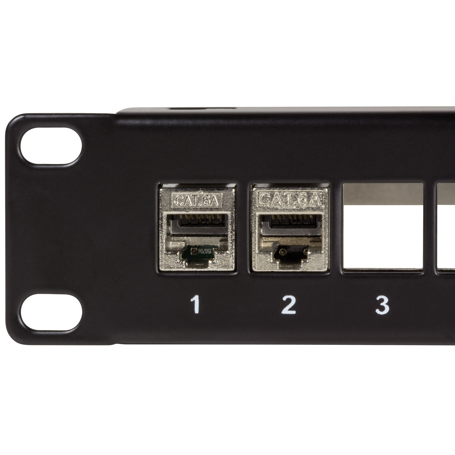 Patch panel para 24 tomadas Keystone para rack 19" U1 Preto