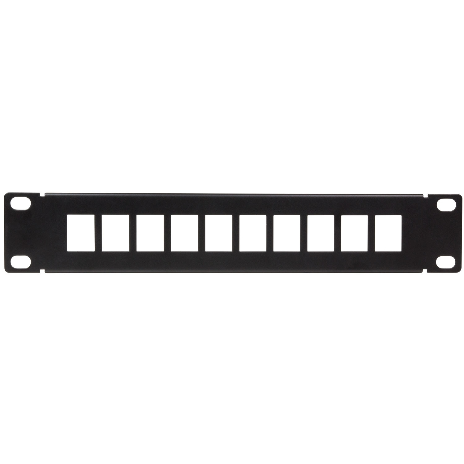 Patch panel per 10 prese Keystone per rack 10" U1 Nero