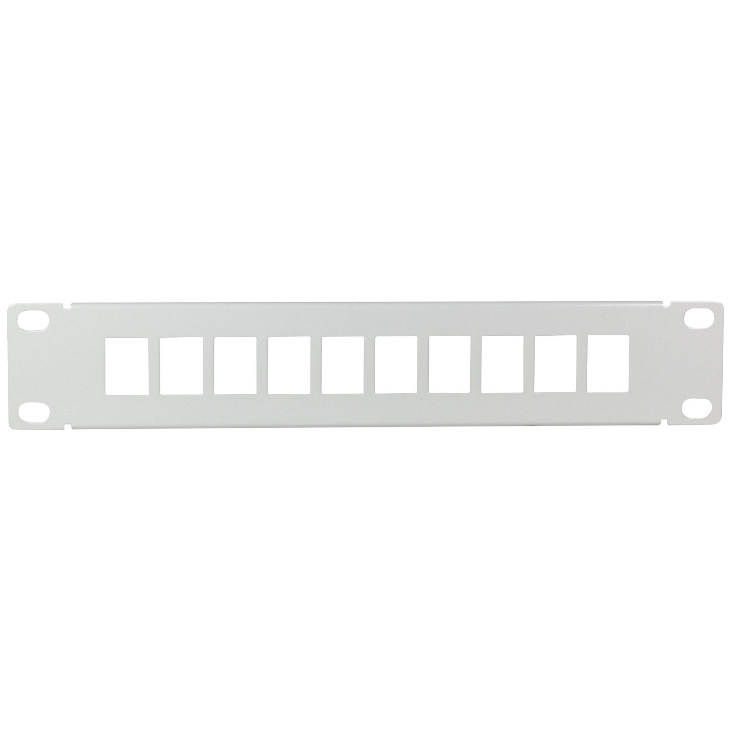 Patch panel per 10 prese Keystone per rack 10" U1 Grigio