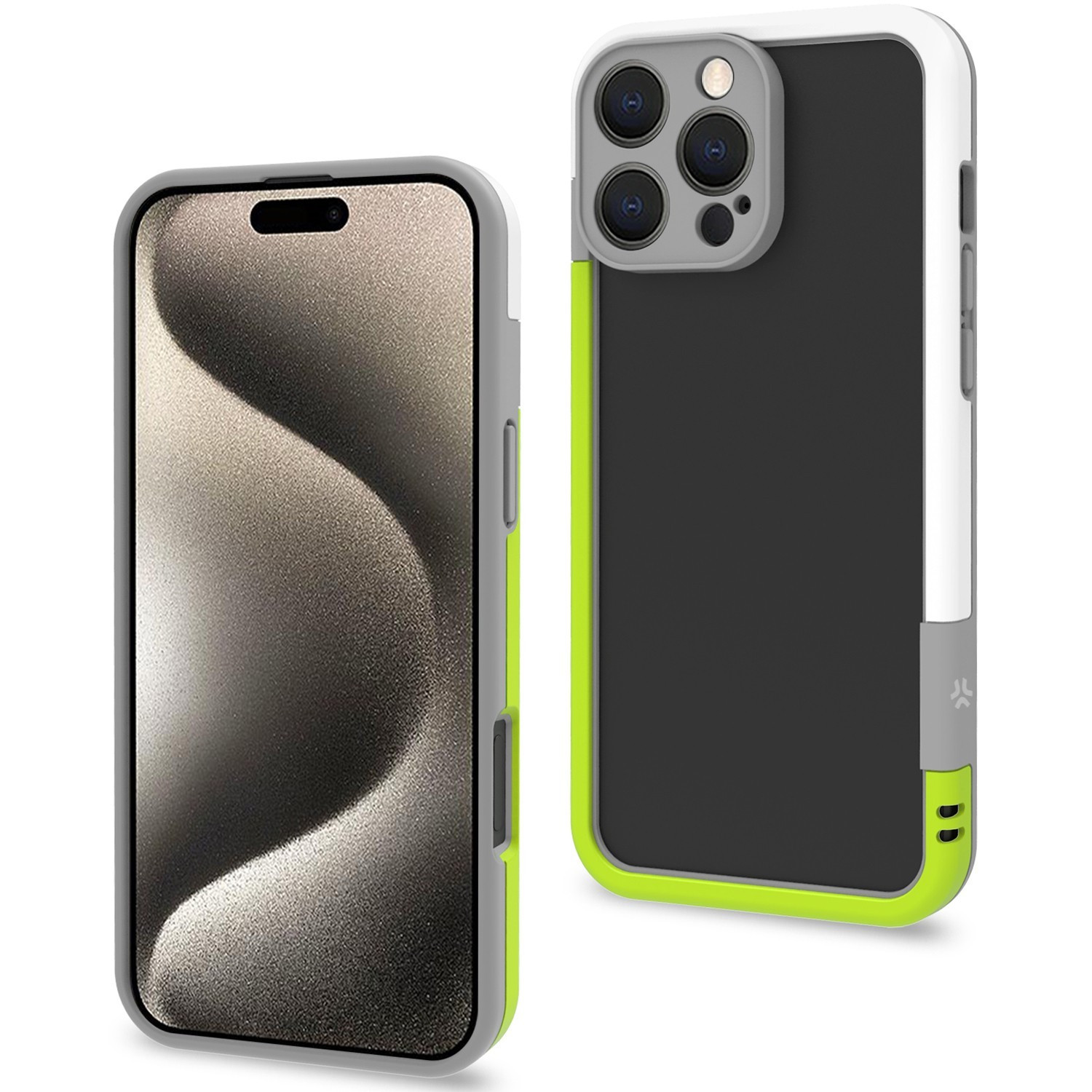 Protector iPhone 16 Pro Max Blanco/Verde Lima