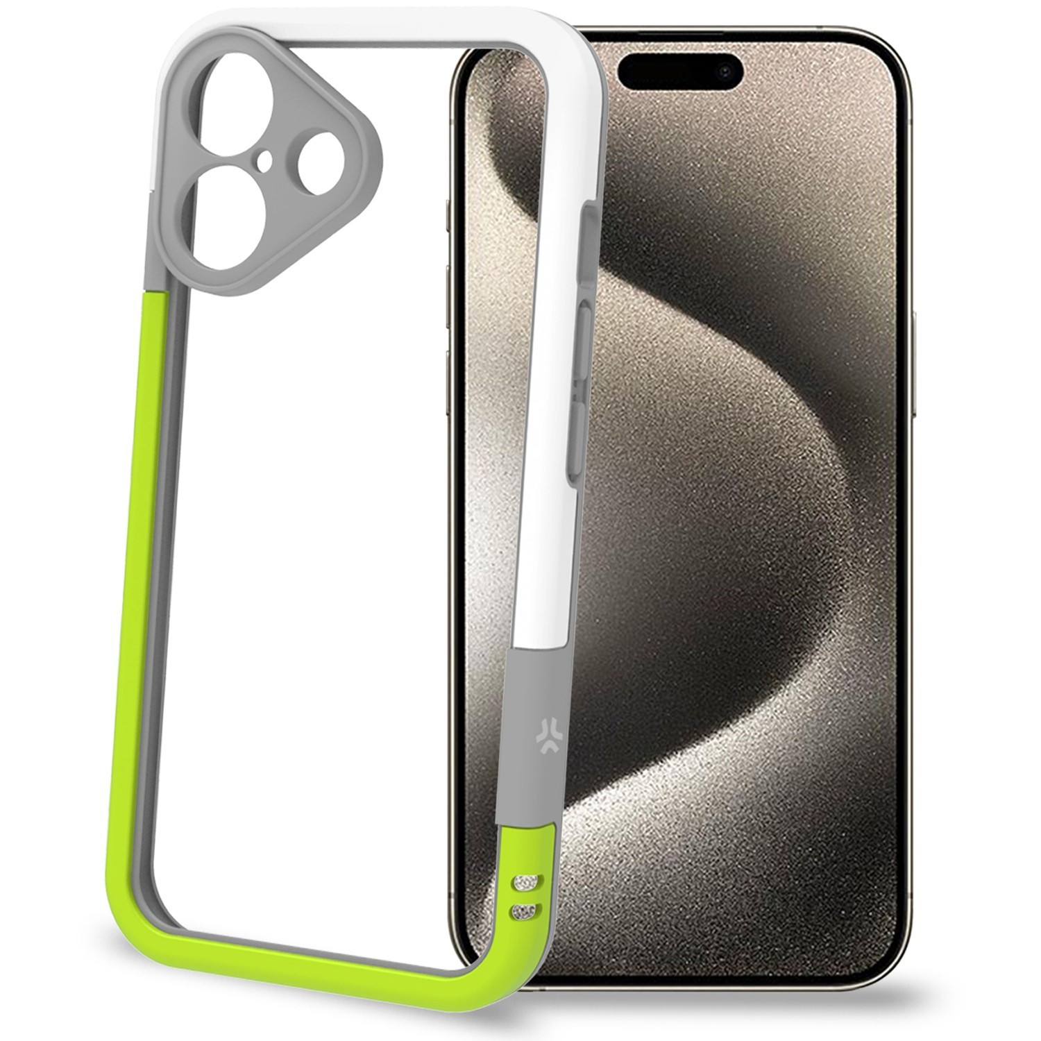 Bumper iPhone 16 Blanc/Vert Citron