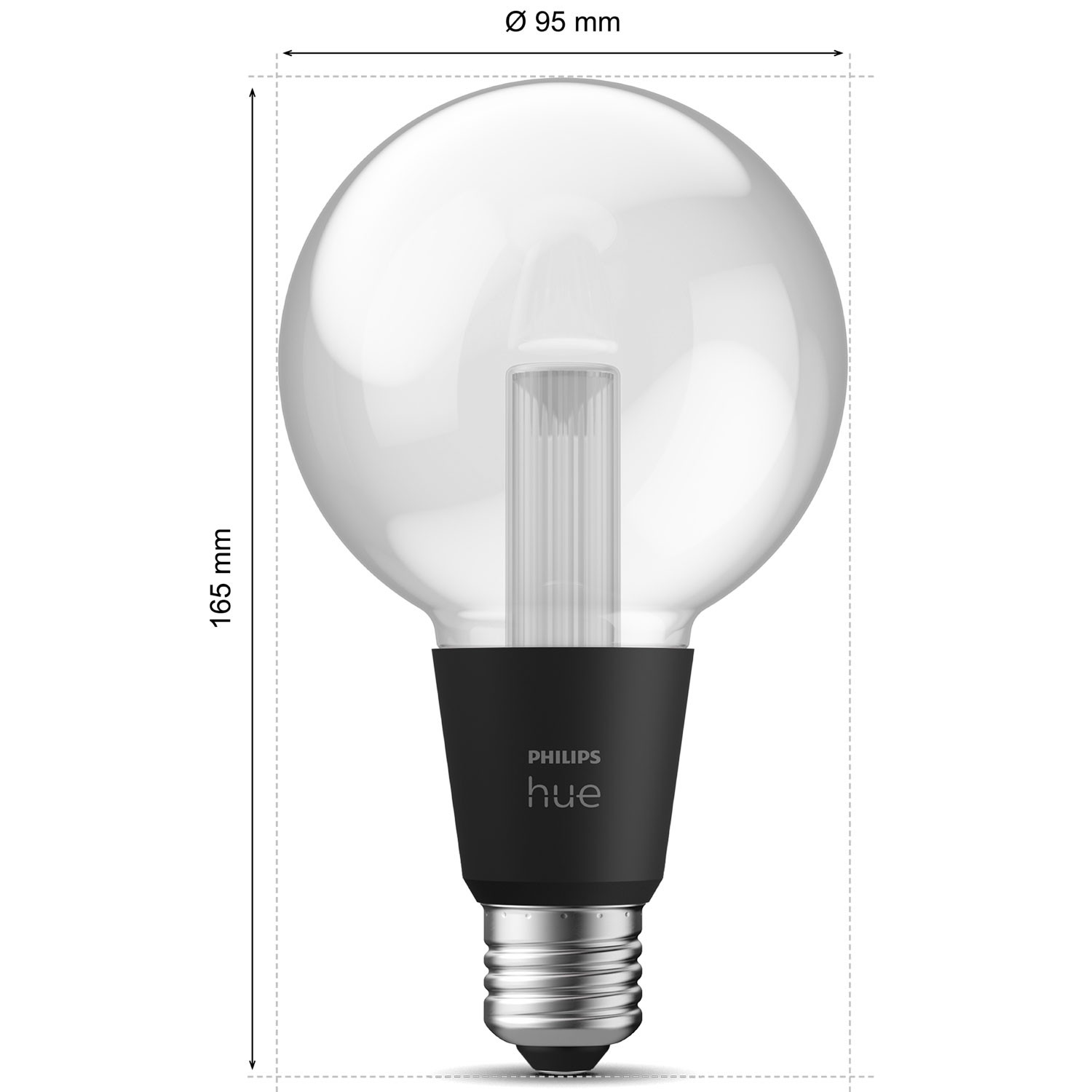 Hue Lightguide Globe 95 mm E27 Weiß und Farbambiente