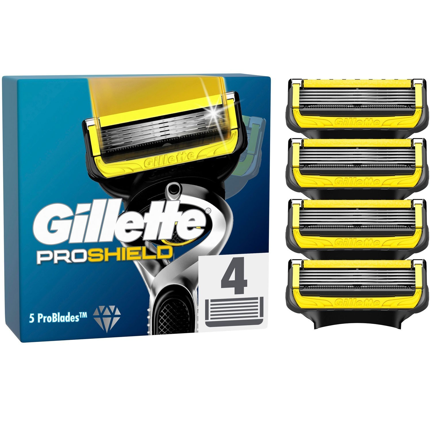 Lâminas de barbear Proshield 4pcs