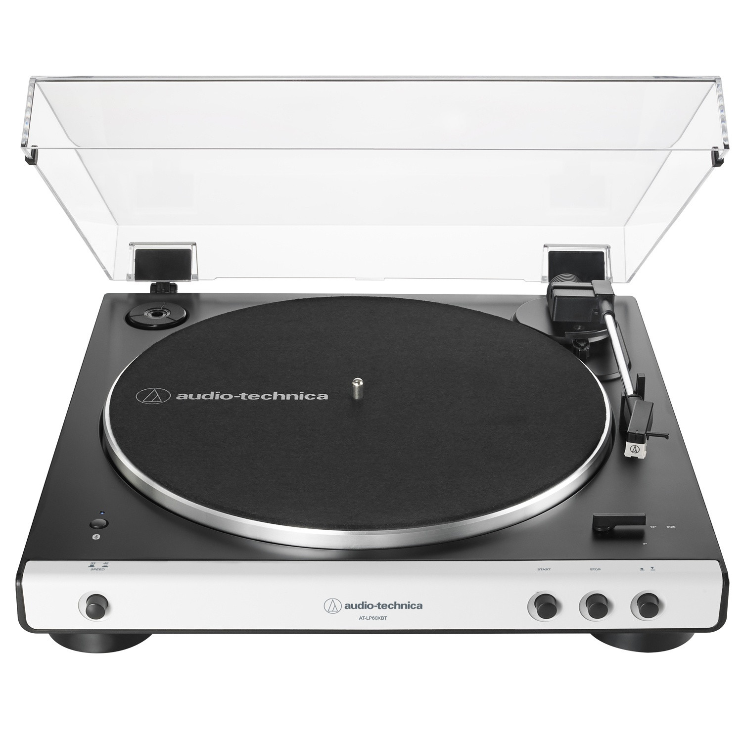 Gira-discos com Bluetooth Preto/Prata