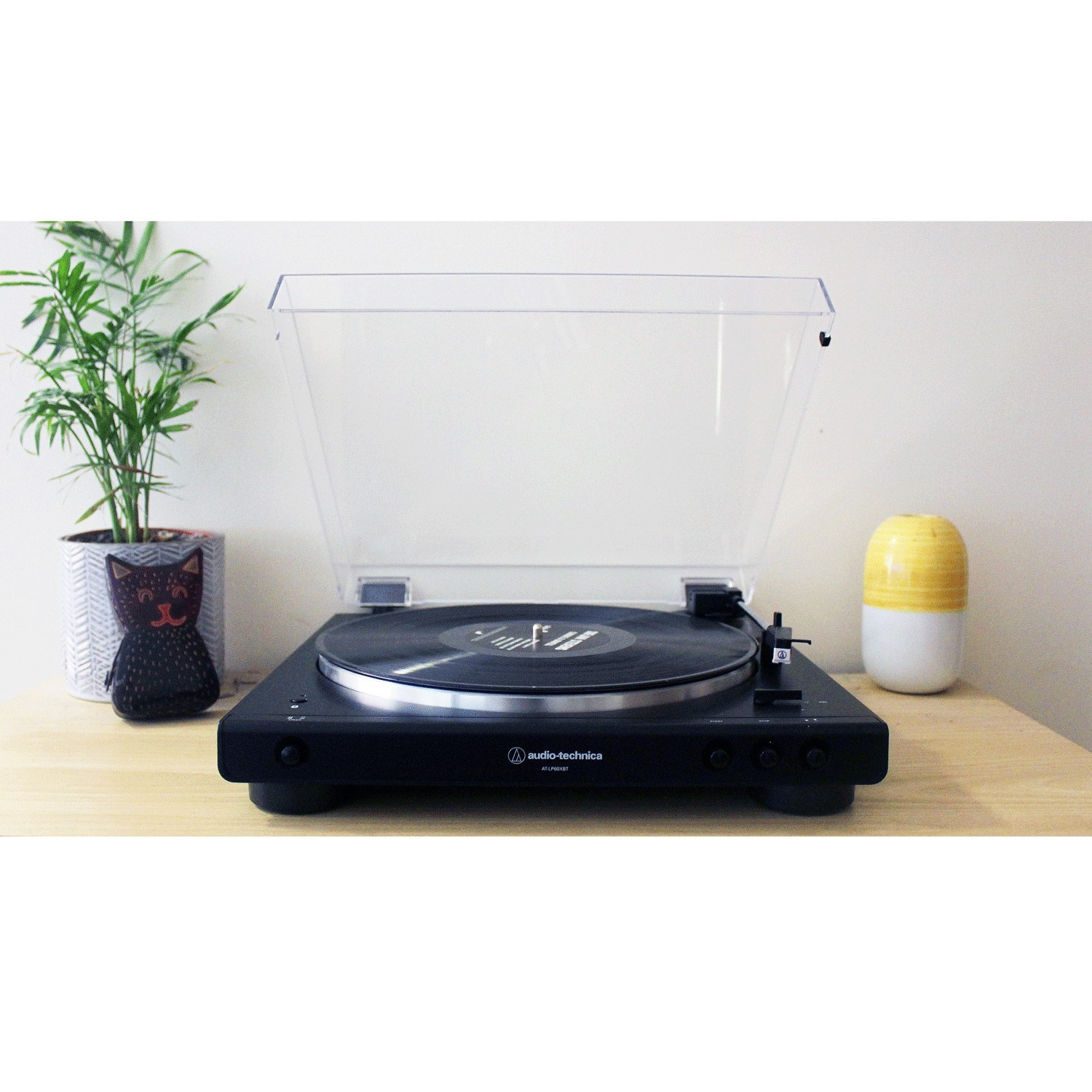 Tocadiscos con Bluetooth Negro