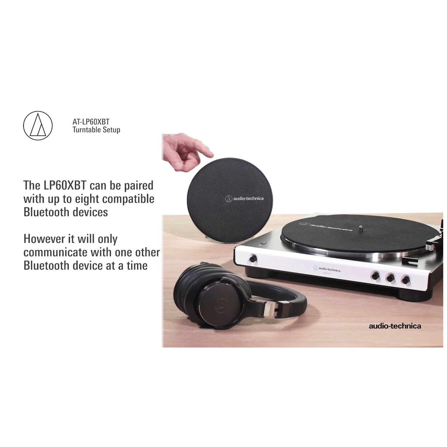 Tocadiscos con Bluetooth Negro