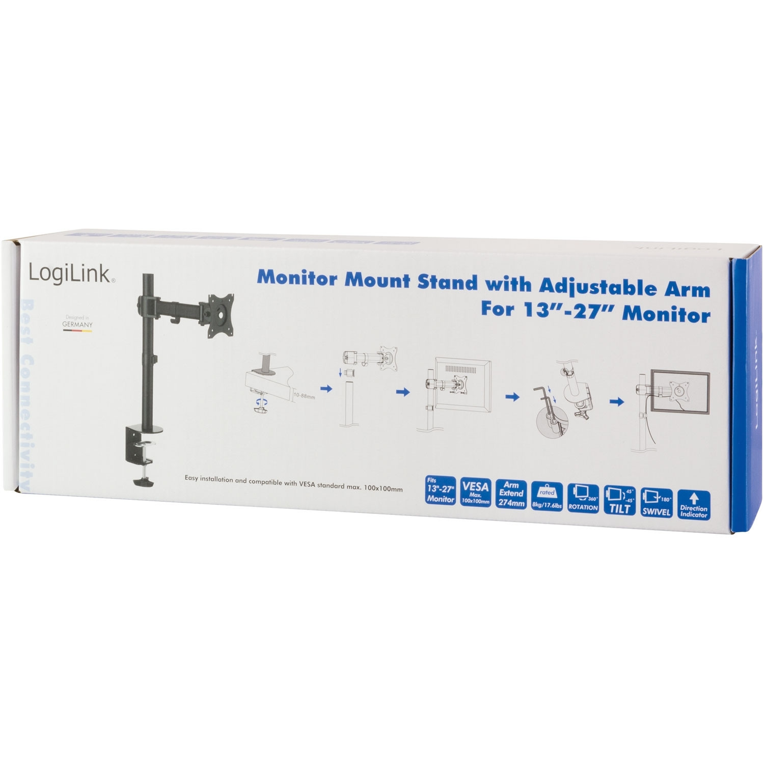 Monitorarm 13-27" 274mm