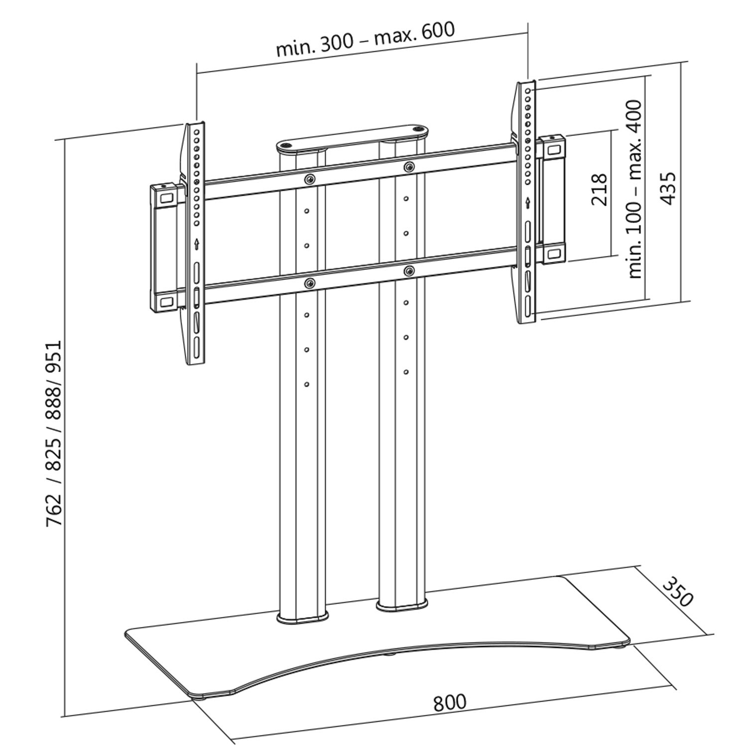 Support de table pour TV 37-65" VESA