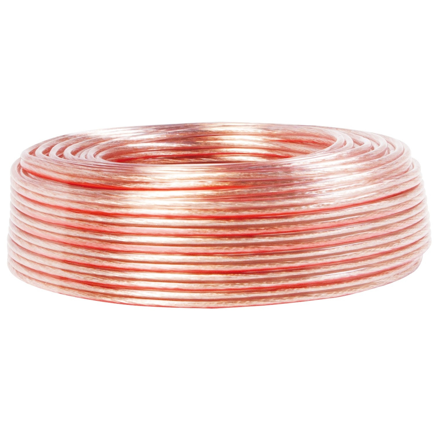 Luidsprekerkabel 2x0,75 100m Transparant