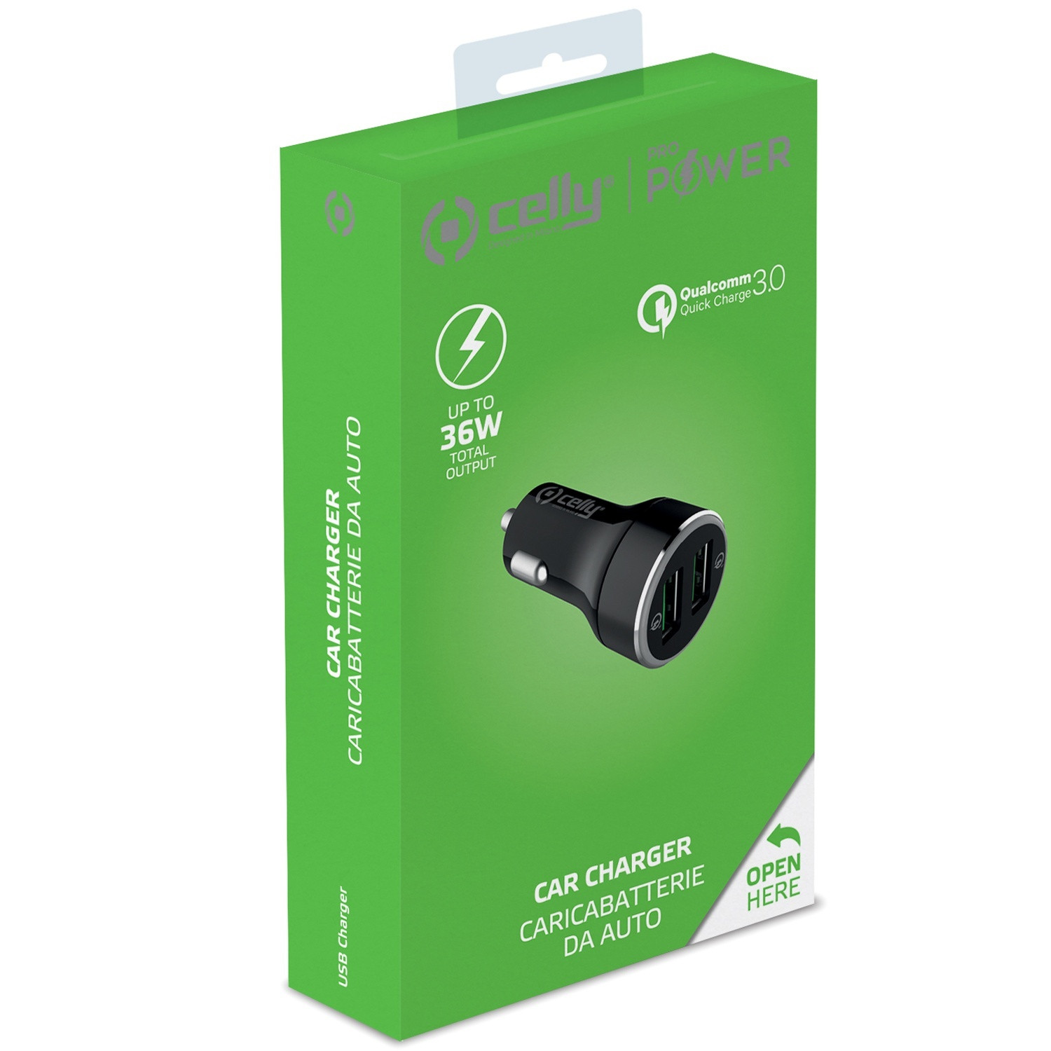 Autolader 2xUSB QC3 Max 36W
