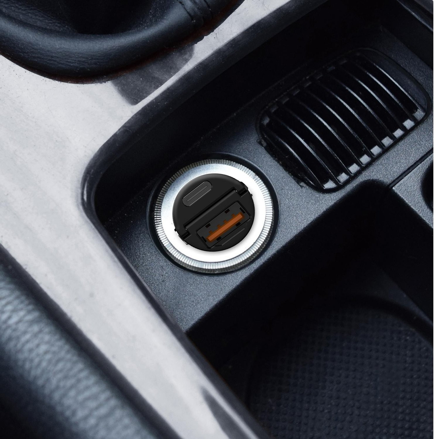 Autoladegerät Mini 1xUSB-C PD 1xUSB 30W