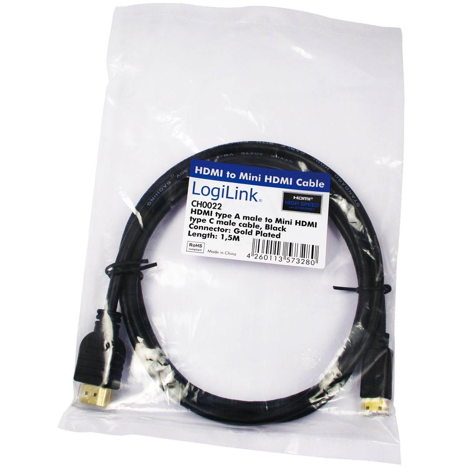 Câble HDMI - Mini-HDMI 4K 1,5m
