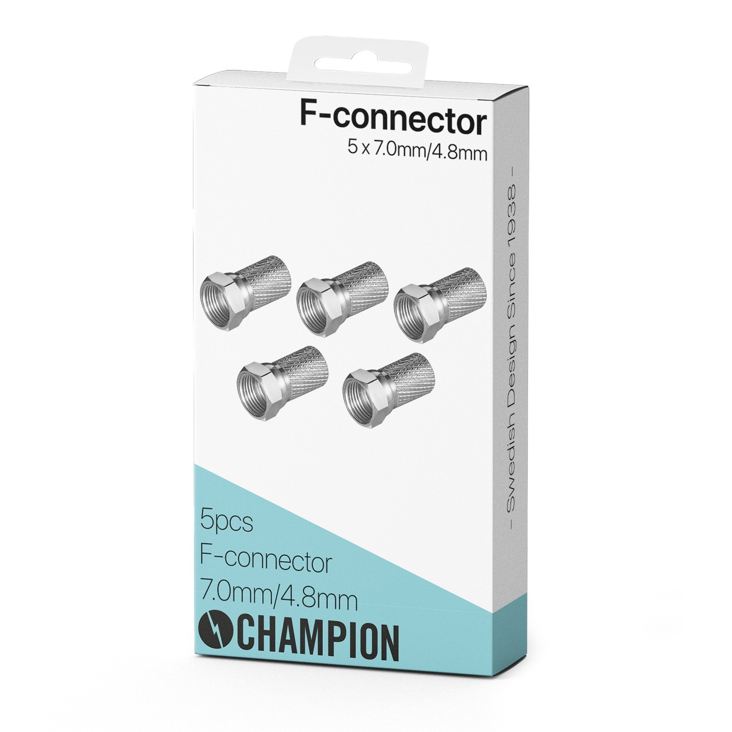 F-connector 7,0 / 4,8m 5-pack