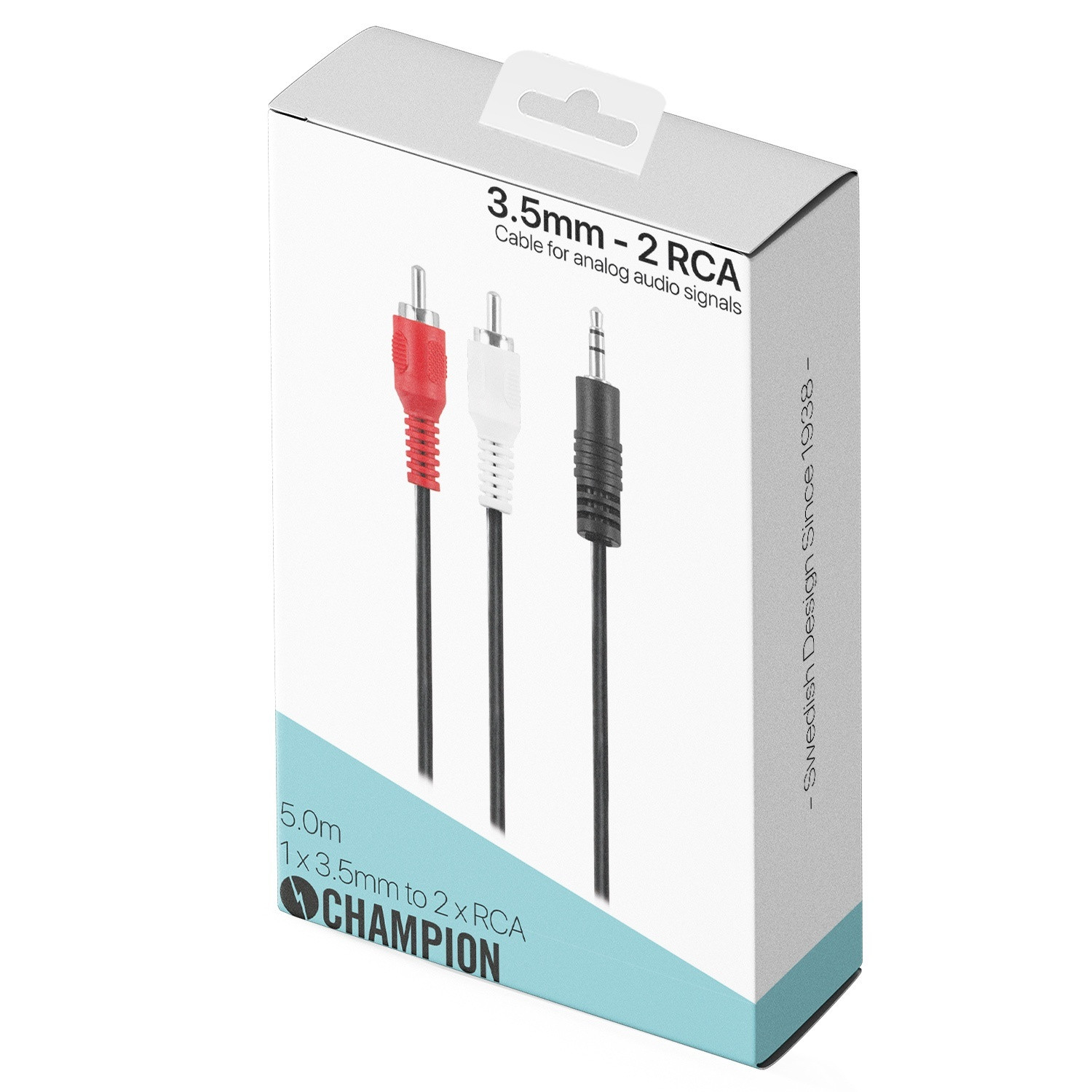 3,5 mm - 2 RCA samec-samec 5,0 m
