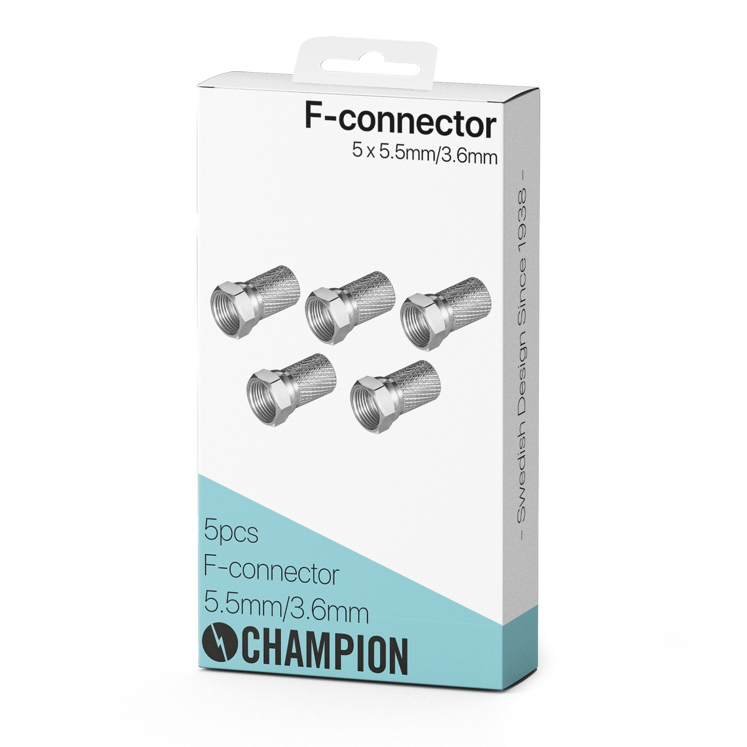 F-connector 5,5 / 3,6m 5-pack