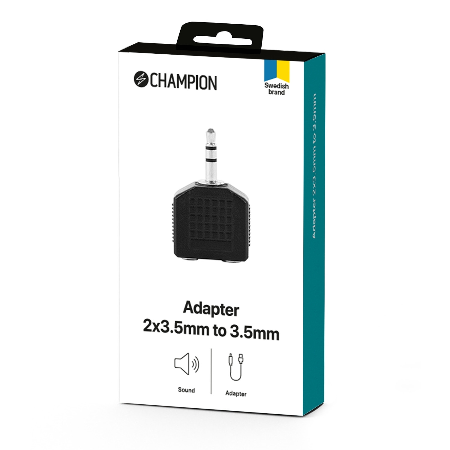 Adaptér 3,5 mm samec - 2 x 3,5 mm samica