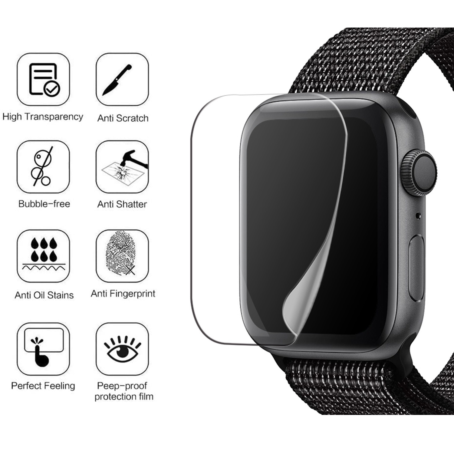Screenprotector Apple watch 3-pack 44mm