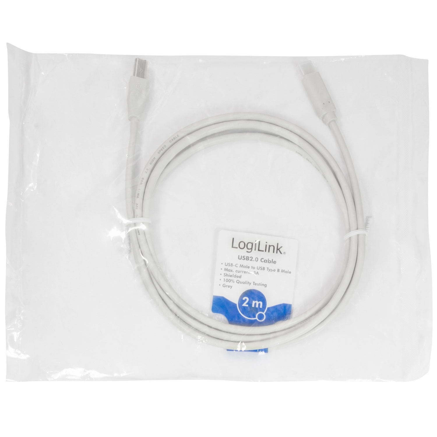 USB-C - USB-B 2.0 2 metre
