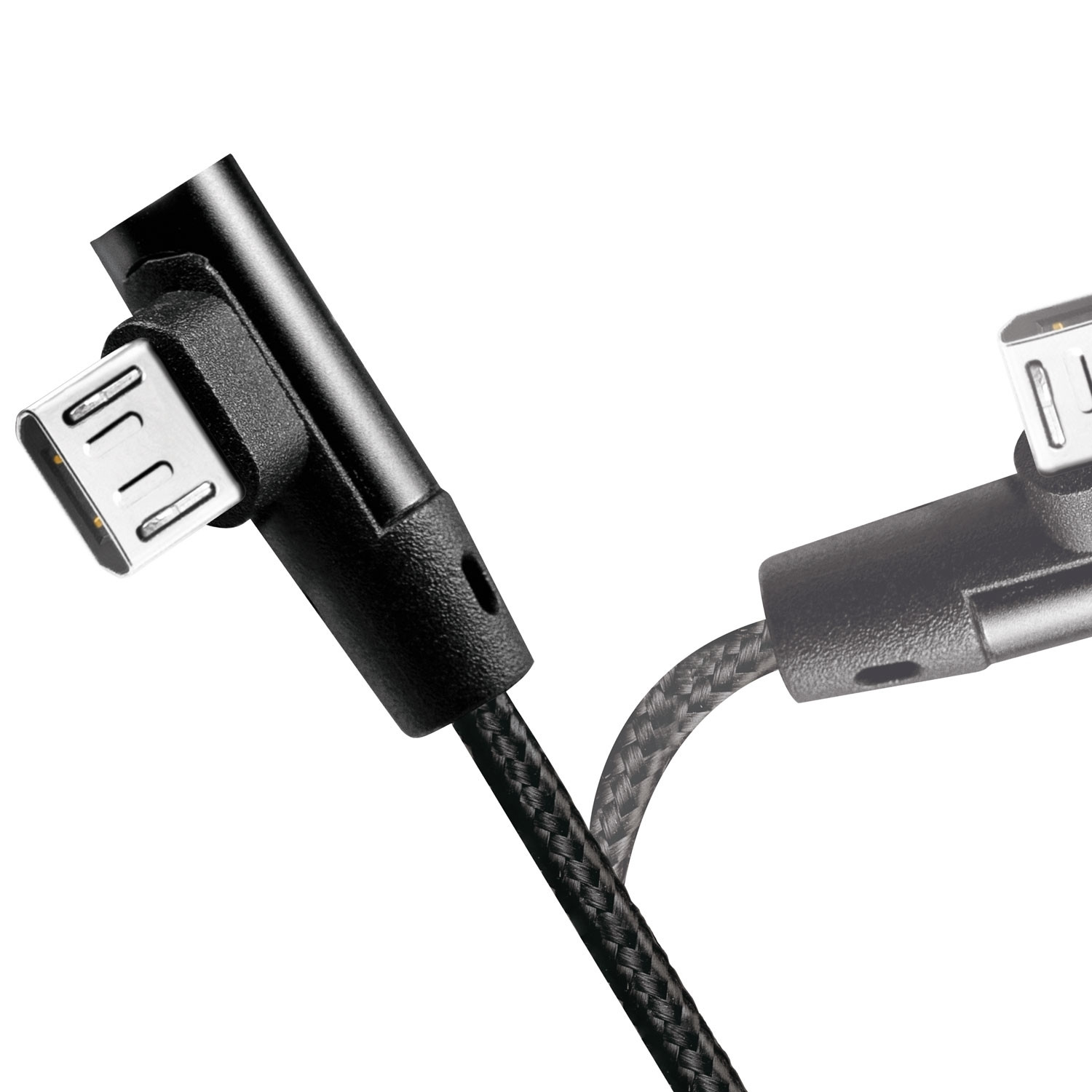 Cabo MicroUSB angular USB 2.0 15W 1m