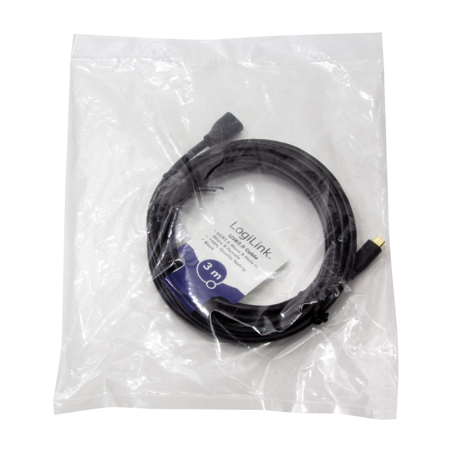 Verlengkabel MicroUSB 3m