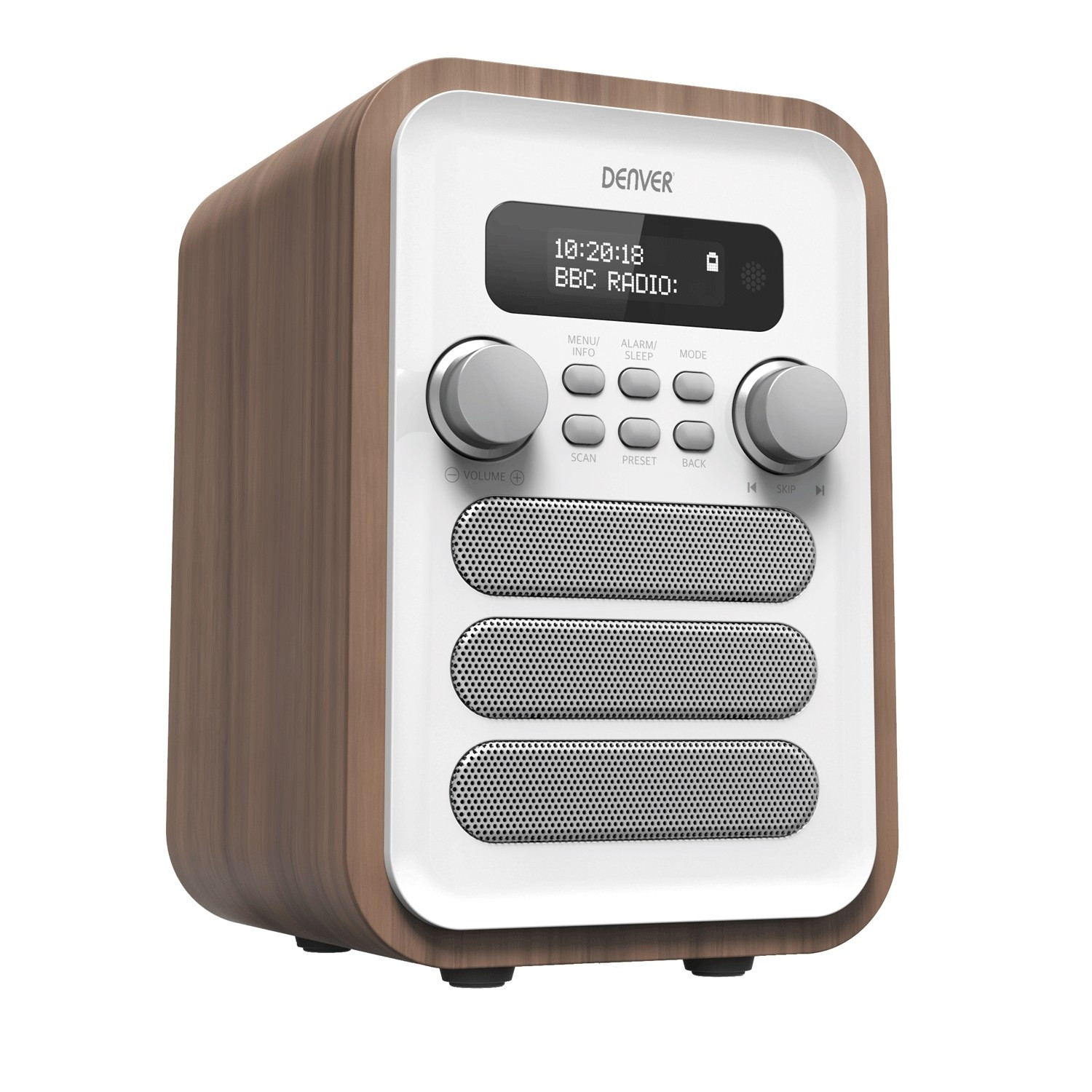 Radio FM/DAB+ Bluetooth Madera/Blanco