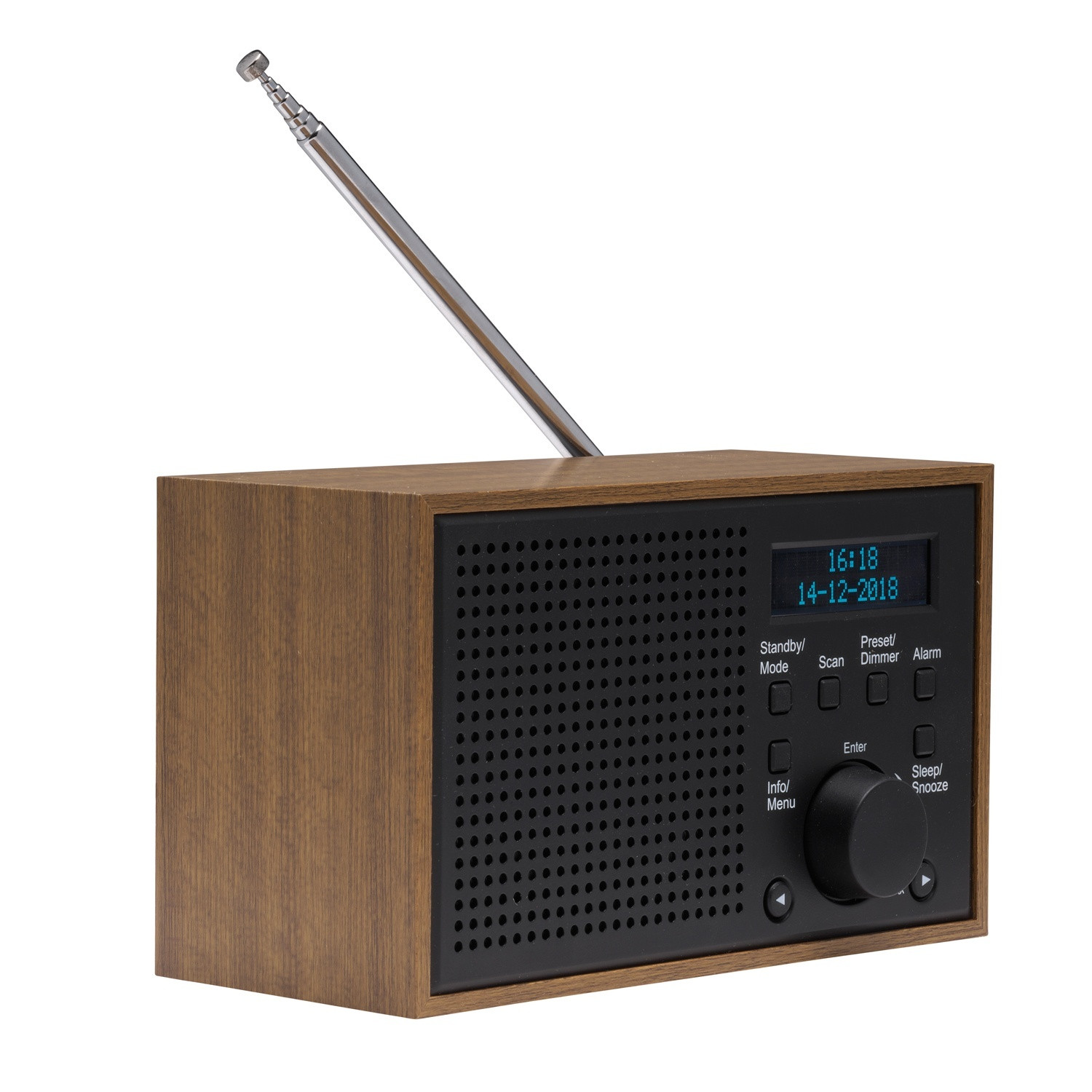 UKW/DAB+-Radio Holz/Graphit