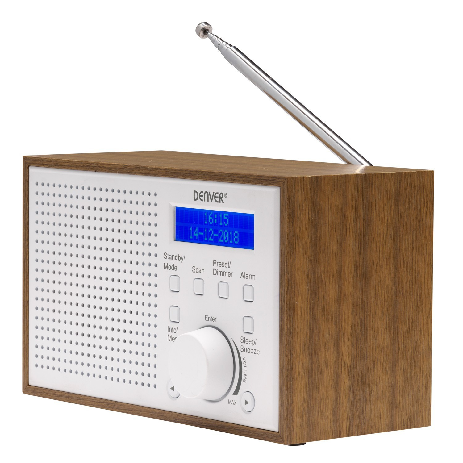 Radio FM/DAB+ Madera/Blanco