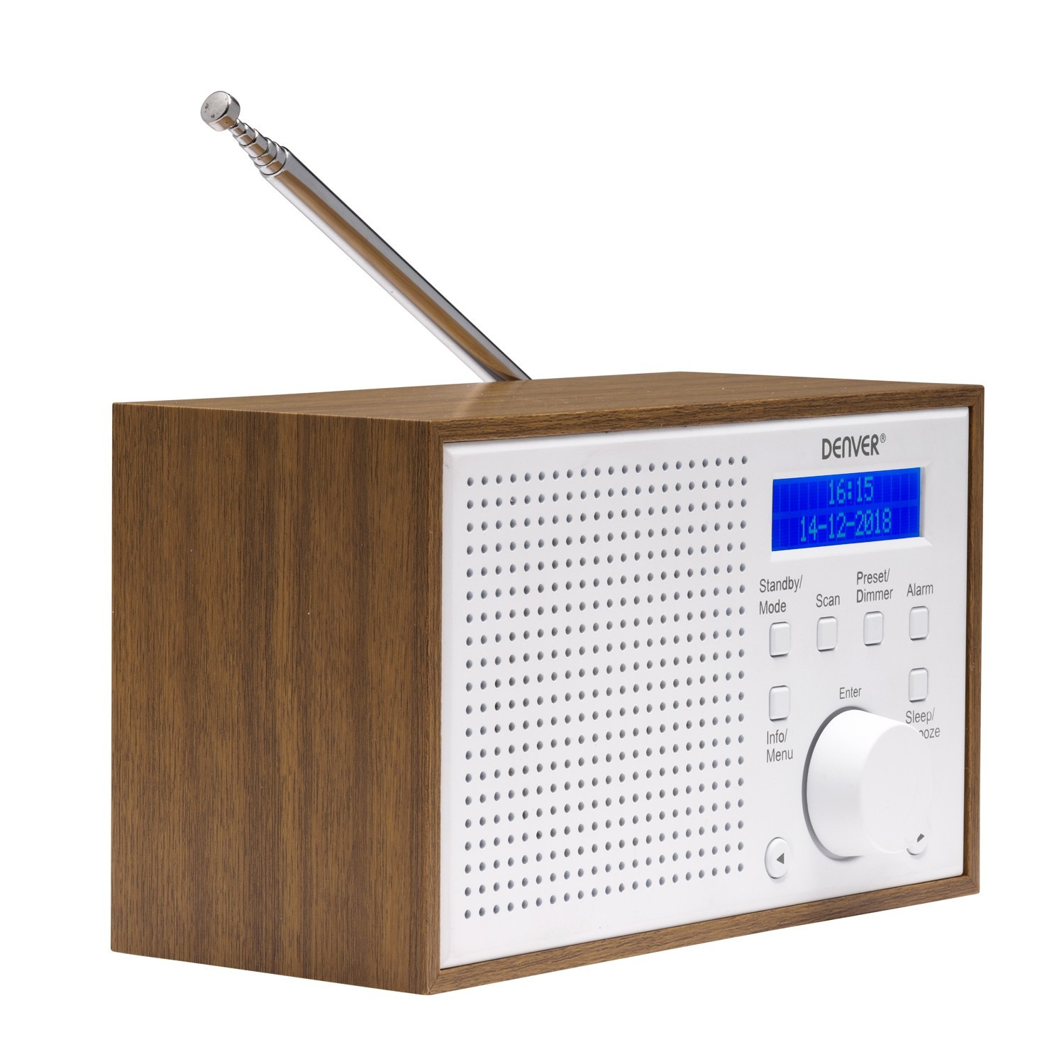 Radio FM/DAB+ Madera/Blanco