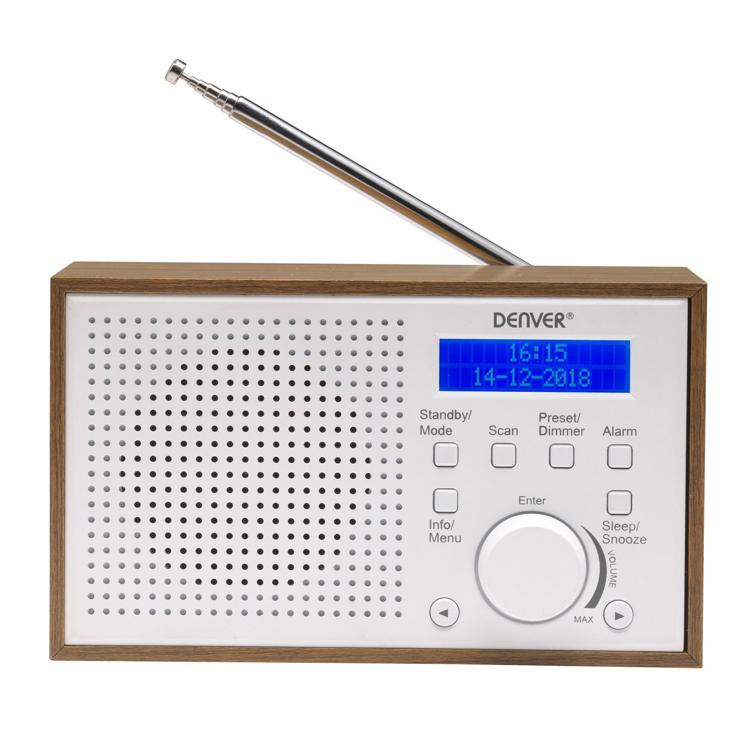 Radio FM/DAB+ Madera/Blanco