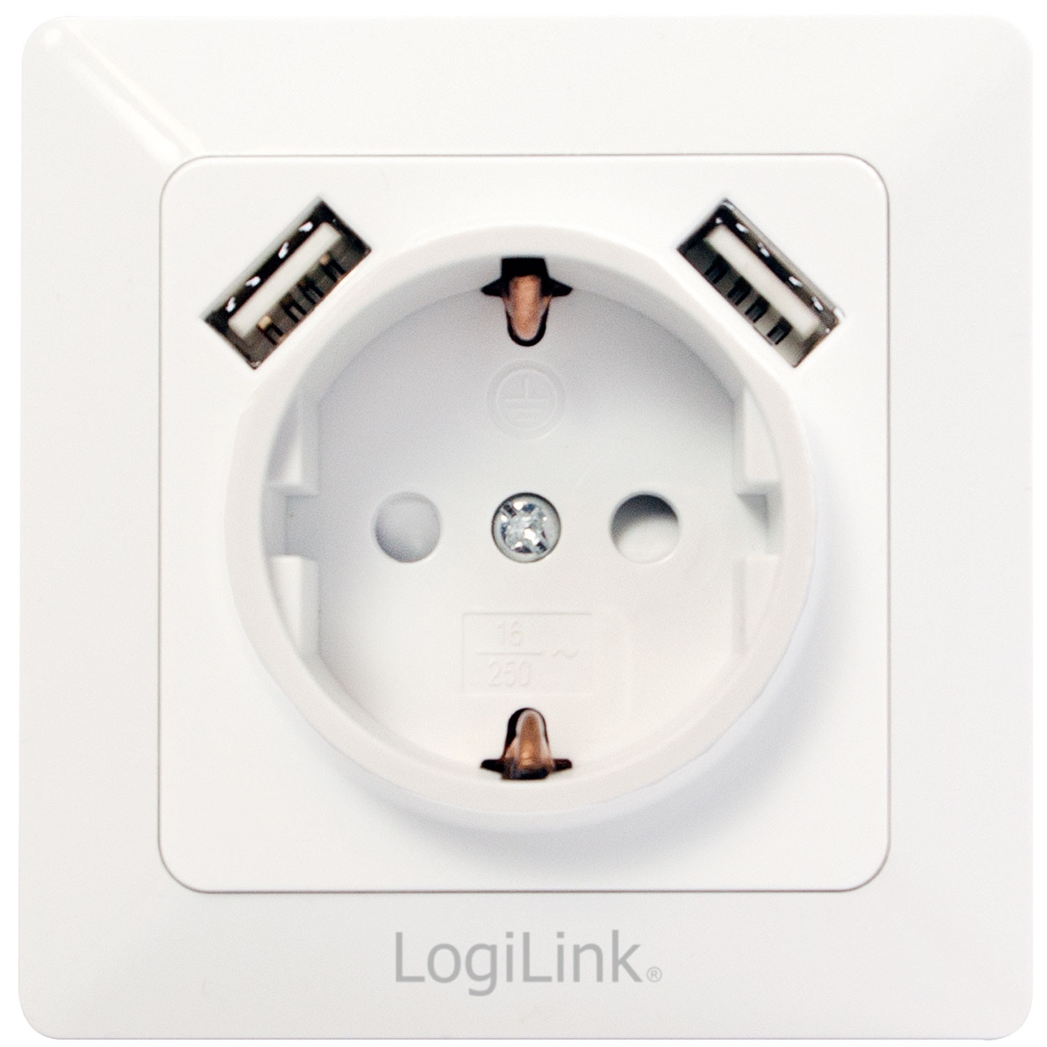 Tomada de parede 230V com 2xUSB 2.1A