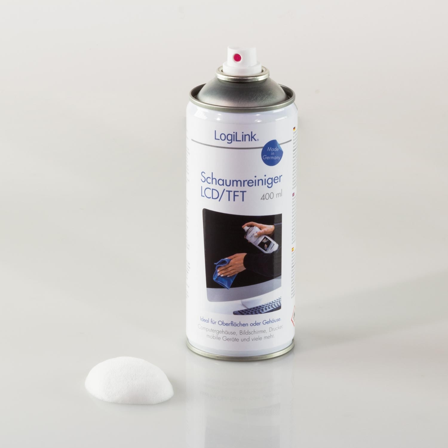 Schiuma detergente, schermi, ecc.