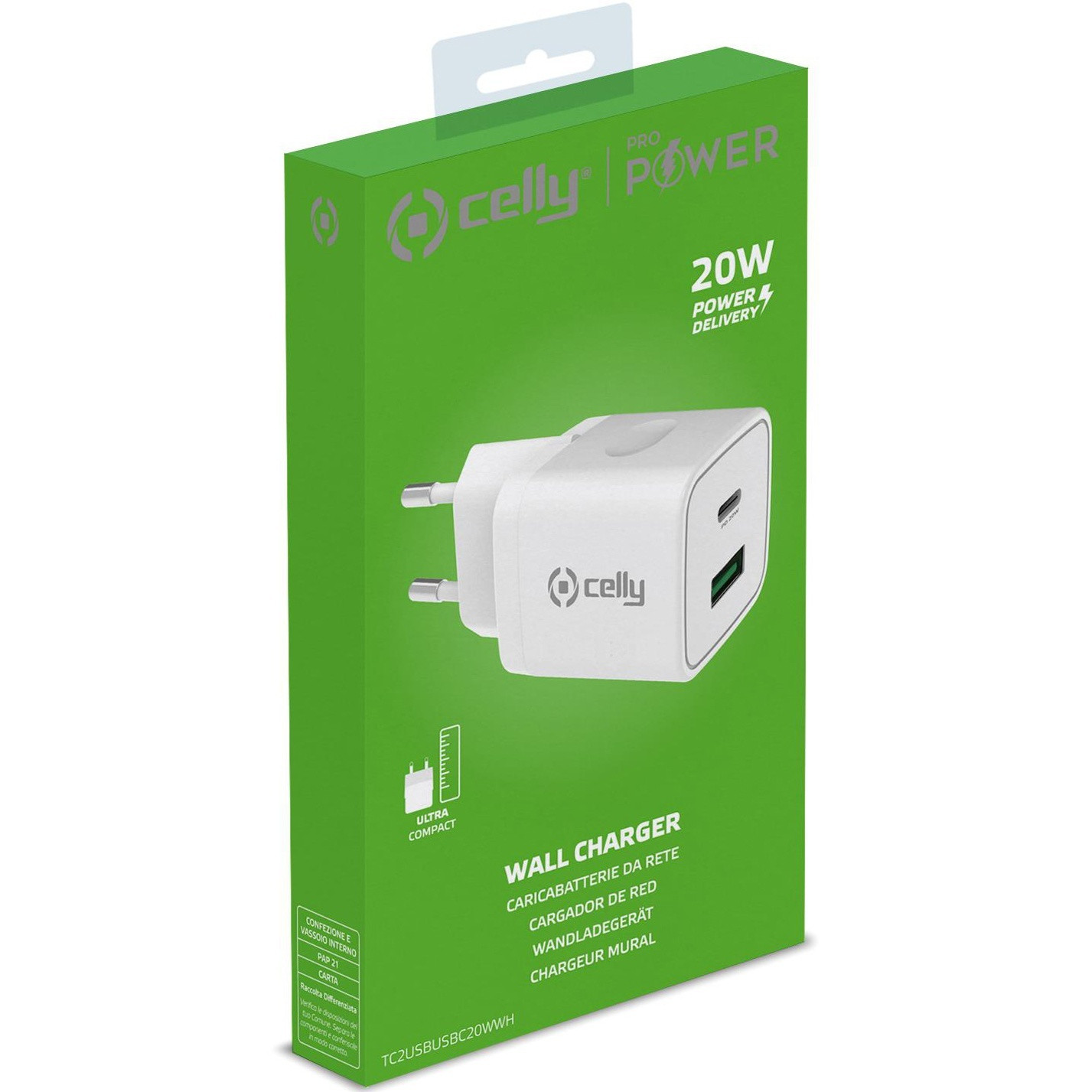 Ładowarka USB USB-C PD + USB-A 20W