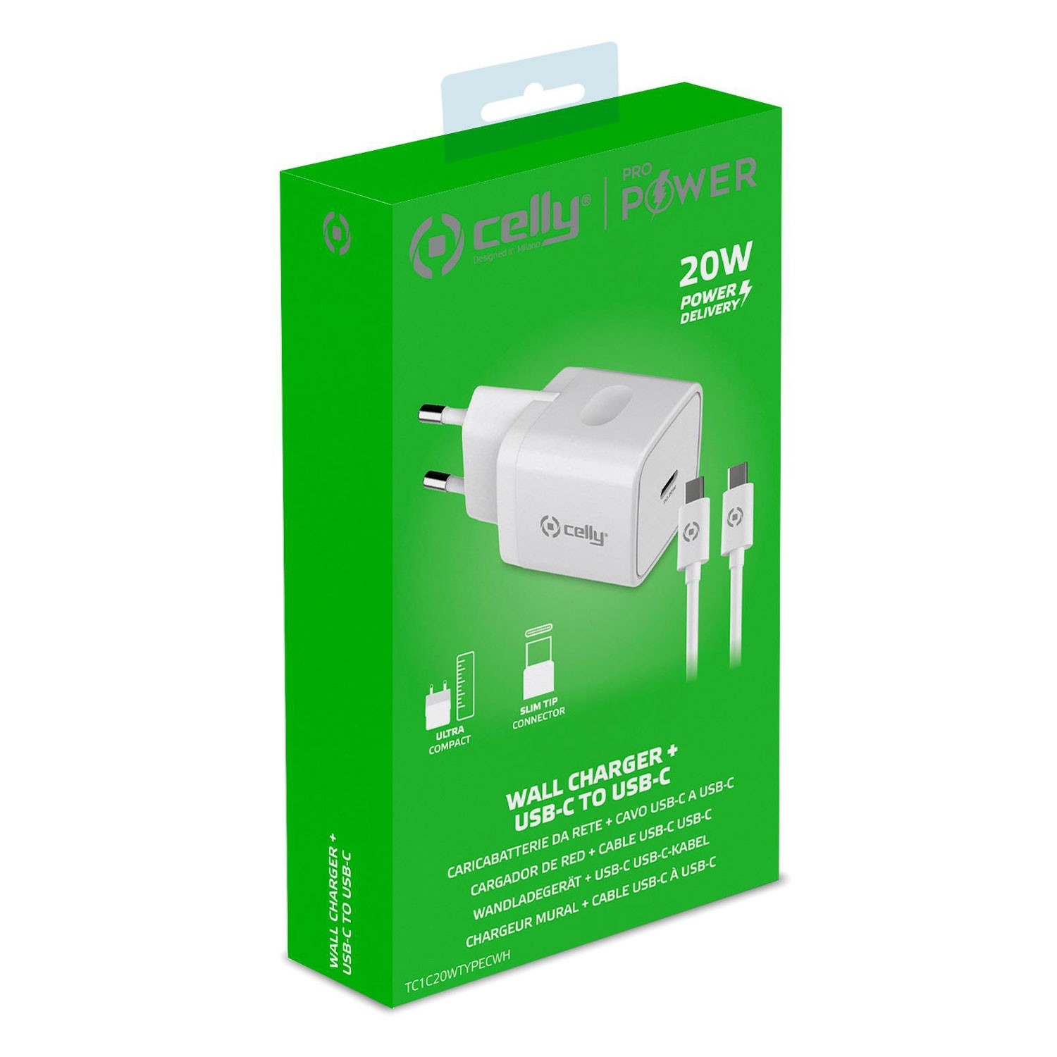 USB-lader USB-C PD 20W + USB-C-kabel
