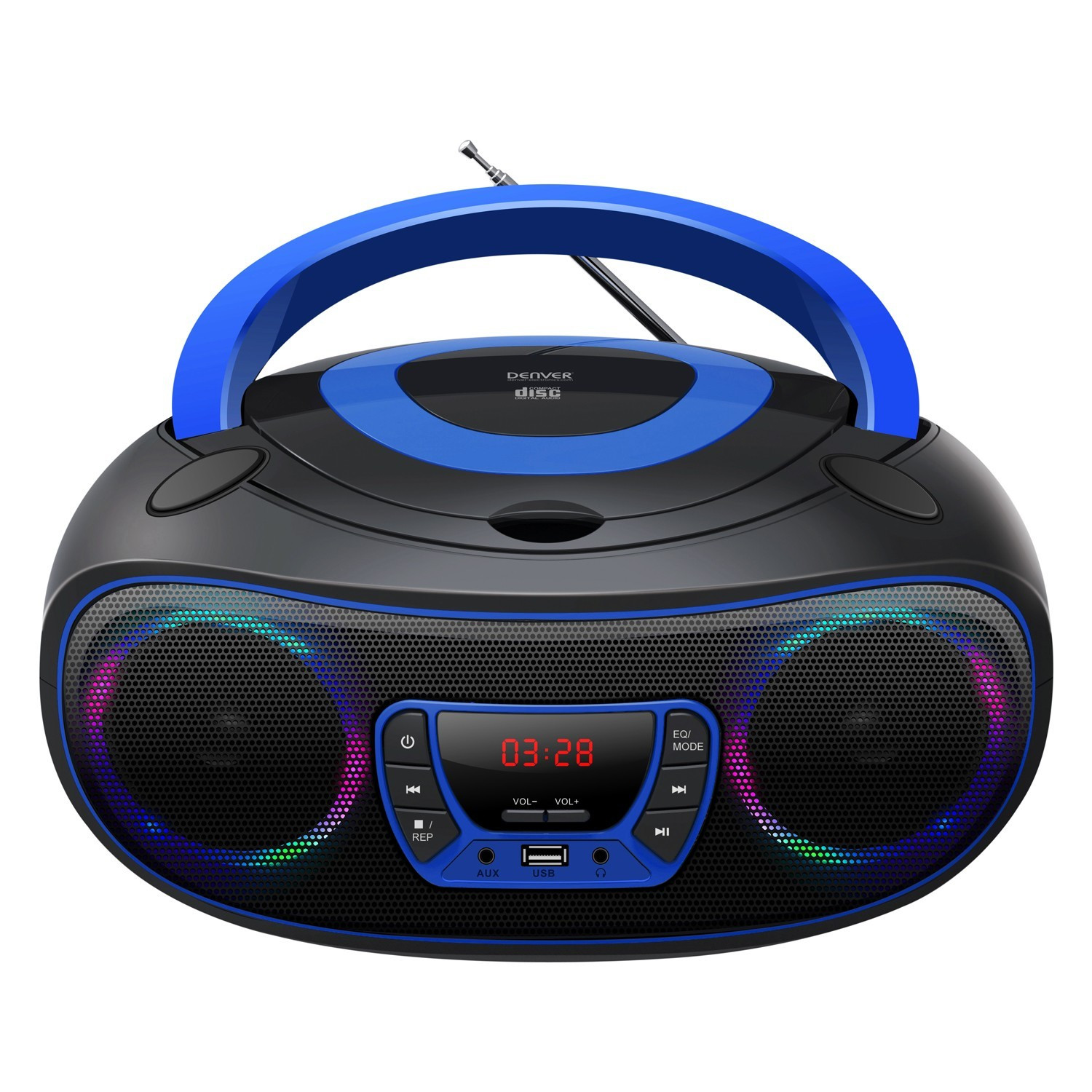 Boombox de CD com FM/USB/BT